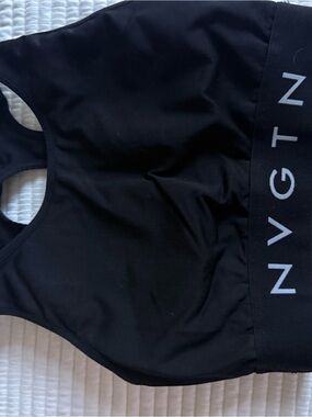 NVGTN Black Logo Sports Bra